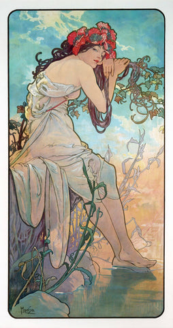 Summer - Four Seasons -  Alphonse Mucha - Art Nouveau Print - Canvas Prints