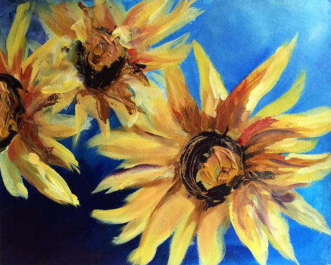 Sunflower - Large Art Prints by Tallenge Store