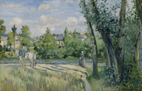 Sunlight on the Road, Pontoise - Posters by Camille Pissarro