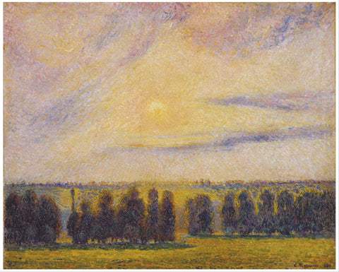 Sunset at Eragny - Large Art Prints by Camille Pissarro