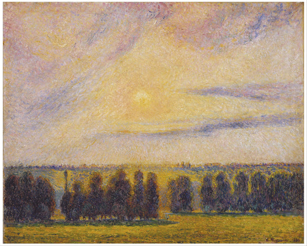 Sunset at Eragny - Canvas Prints