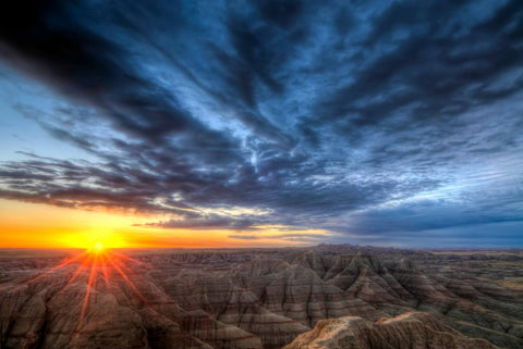 Sunset In The Canyons - Framed Prints