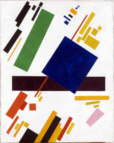 Kazimir Malevich - Suprematist Composition (Blue Rectangle Over The Red Beam), 1916 by Kazimir Malevich