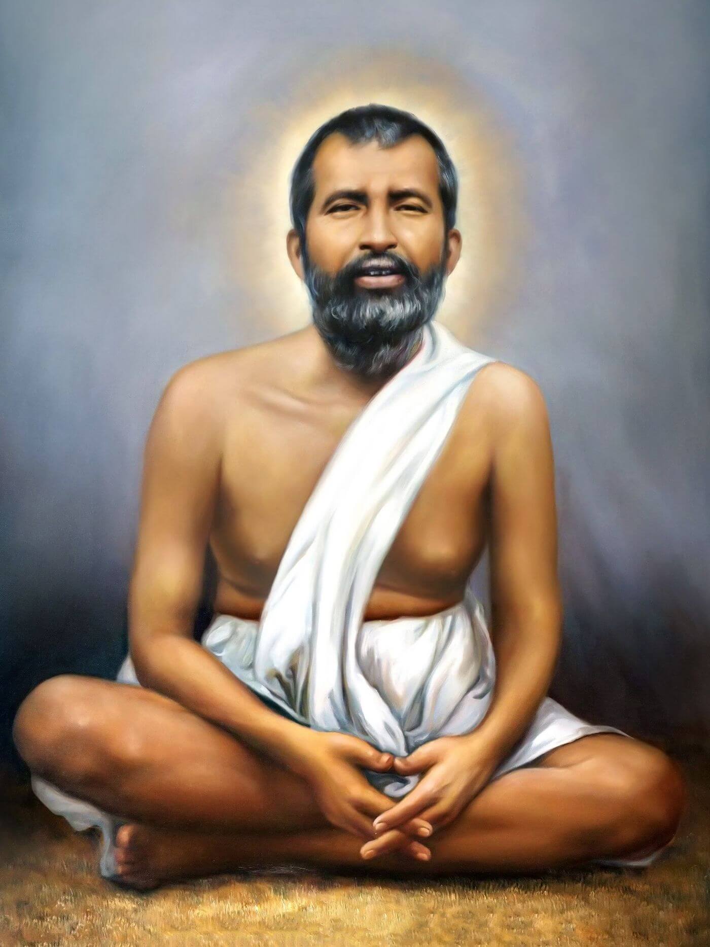 Swami Hans Raj Swami Ramkrishna Paramhans - Spiritual Indian Painting - Posters by ...