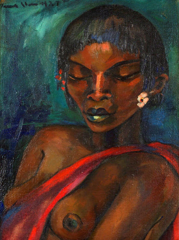 Swazi Woman - Irma Stern - Portrait Painting by Irma Stern