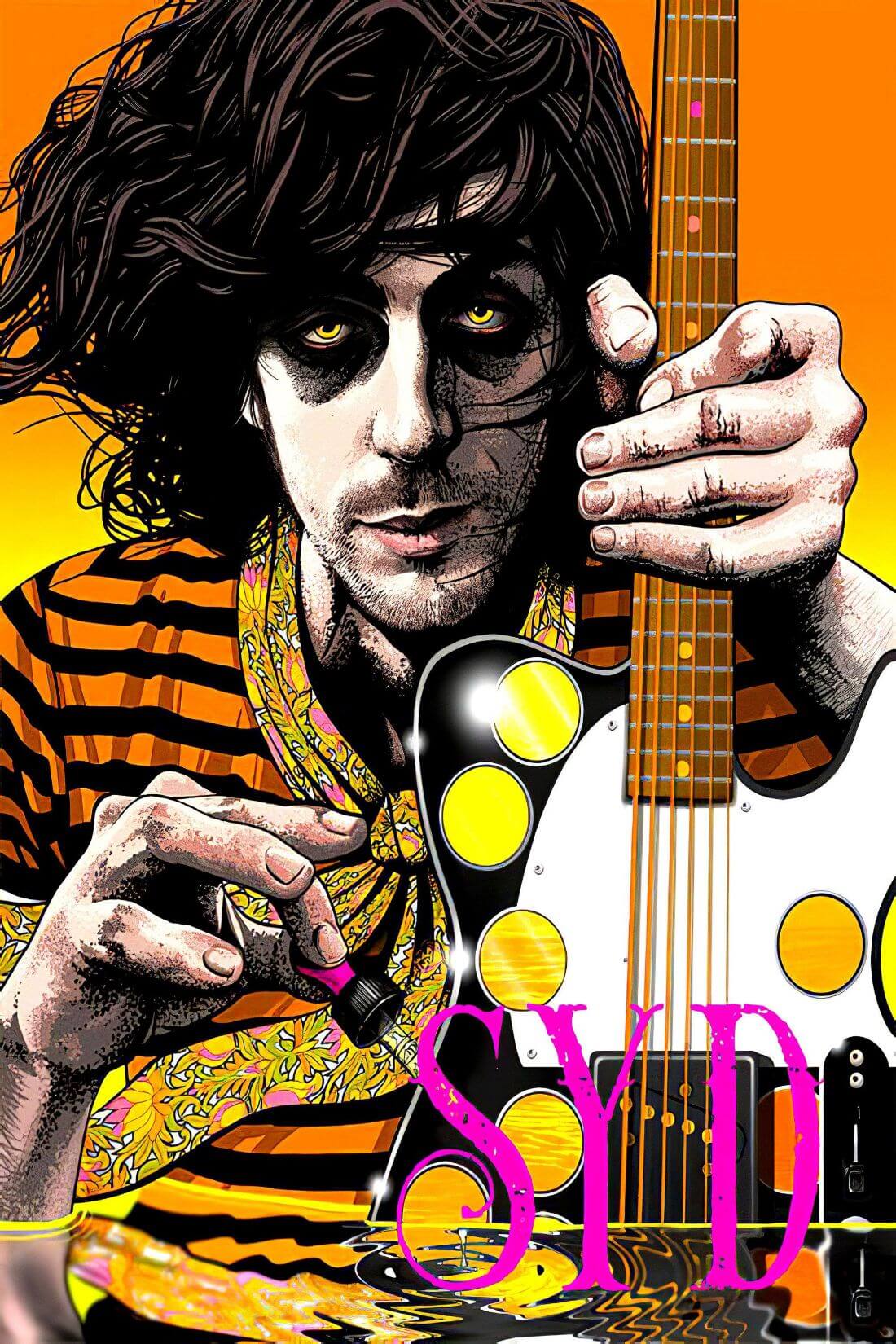 Syd Barrett (Pink Floyd) - Vintage Psychedelic Poster - Canvas Prints by  Tallenge, Buy Posters, Frames, Canvas & Digital Art Prints