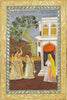 Three Young Ladies Enjoying A Drink - Mughal Miniature Indian Painting Circa 1750 - Large Art Prints