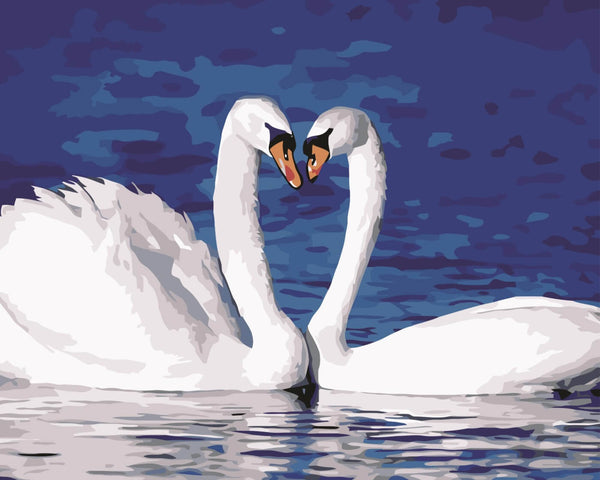 Swan Love - Canvas Prints