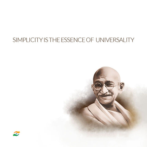 Mahatma Gandhi Quotes - Simplicity Is The Essence Of Universality - Framed Prints