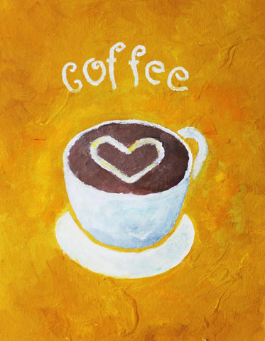 Coffee Love Painting - Canvas Prints