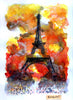 Eiffel Tower Watercolor Painting - Framed Prints