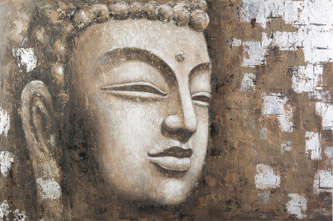 Gautam Buddha Oil Painting - Posters by Mahesh