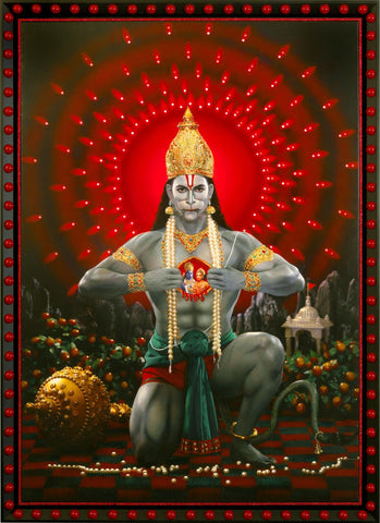 Maharudra Hanuman - Digital Art by Mahesh