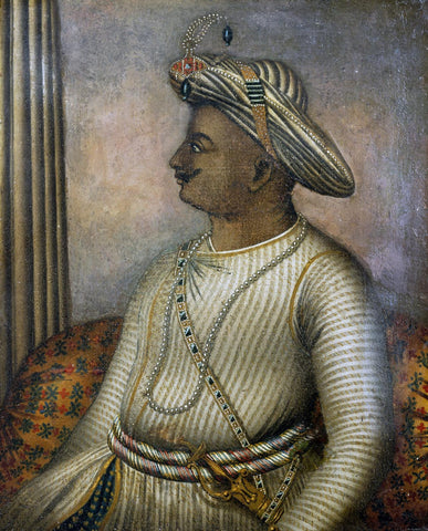 Portrait Of Tipu Sultan - Large Art Prints by Mahesh
