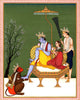 Sita Ram And Lakshman with Hanuman - Vintage Painting - Canvas Prints
