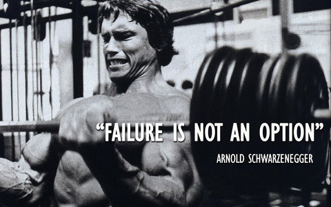 Motivational Poster - Failure Is Not An Option - Arnold Schwarzenegger - Inspirational Quote - Framed Prints