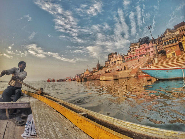 Boatman In Varanasi - Posters
