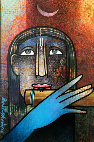 Contemporary Indian Art - Krishna - Framed Prints by Mahesh