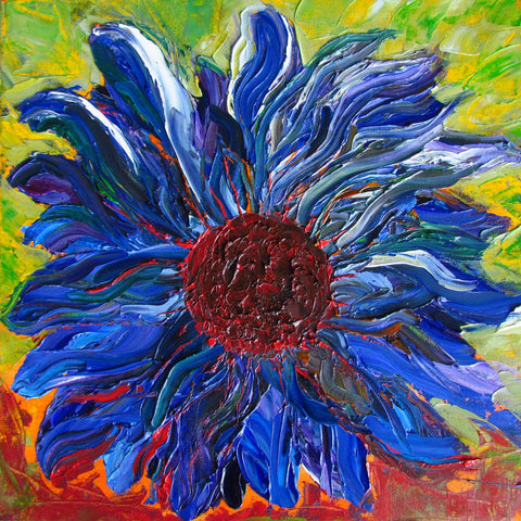 Cool Sunflower Art On Sunny Day by Sam Mitchell