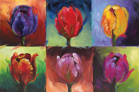 Floral Art - Tulip Time - Poster - Posters by Sam Mitchell