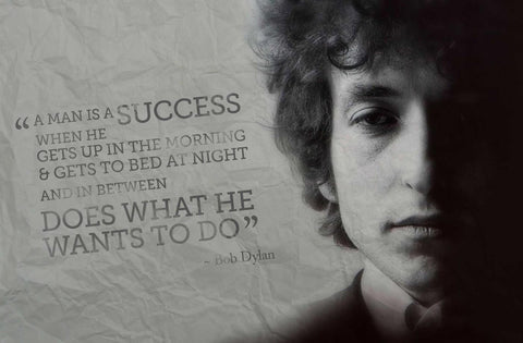 Music and Musicians Collection - Bob Dylan - Quote - Man Does What He Wants To Do - Framed Prints