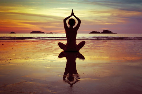 Yoga - Inhale Positivity - Large Art Prints by Jeffry Juel