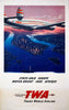 TWA Manhattan - Vintage Travel Poster - Large Art Prints
