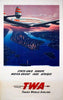 TWA Manhattan - Vintage Travel Poster - Posters