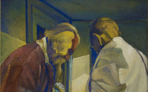 Tagore And Gandhi - Jamini Roy - Posters by Jamini Roy