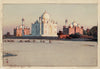 Taj Mahal - An Approach to Agra - Yoshida Hiroshi - Vintage Japanese Woodblock Print of India - Art Prints