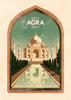 Taj Mahal Agra - Visit India - 1930s Vintage Travel Poster - Framed Prints