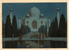 Taj Mahal In The Moonlight - Yoshida Hiroshi - Vintage 1931 Japanese Woodblock Prints of India - Posters