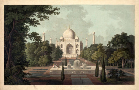 Taj Mahal Agra - Thomas Daniell - Vintage Orientalist Paintings of India - Life Size Posters by Thomas Daniell
