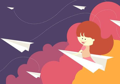 Take Wings Little Girl - Art Prints