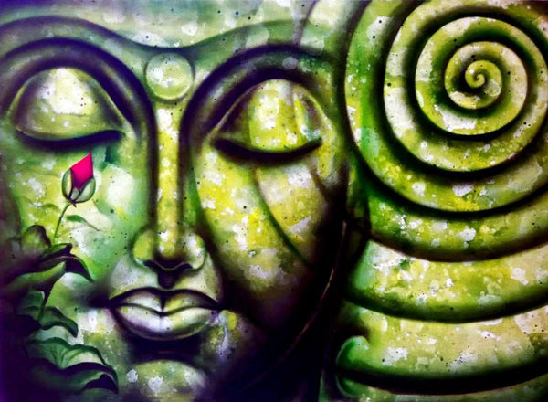 Tallenge Buddha Collection - Calm Buddha Painting - Large Art Prints