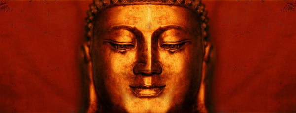 Meditating Buddha Red - Posters