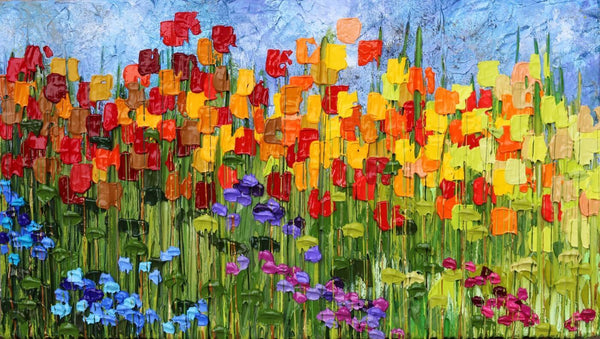 Tallenge Floral Art Collection - Abstract Painting - Summer Garden - Art Prints