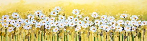 Tallenge Floral Art Collection - Contemporary Painting - Daisies - Framed Prints
