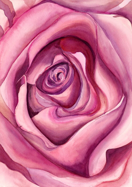 Tallenge Floral Art Collection - Contemporary Painting - Heart Of A Rose - Large Art Prints