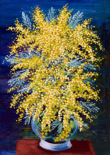 Tallenge Floral Art Collection - Contemporary Painting - Yellow Starburst - Life Size Posters