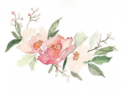 Tallenge Floral Art Collection - Delicate Water Color - Flowering Branch - Life Size Posters by Sam Mitchell