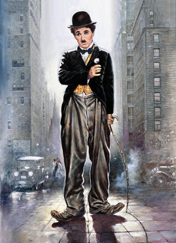 Tallenge Hollywood Collection - Charlie Chaplin - Fan Art Poster - Framed Prints