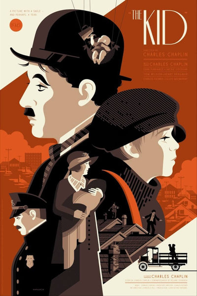 Tallenge Hollywood Collection - Charlie Chaplin - The Kid - Minimalist Art Prints Poster - Art Prints