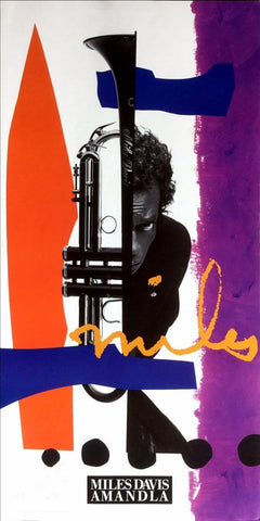 Tallenge Music Collection - Jazz Legends - Miles Davis - Amandela - Album Cover Art - Large Art Prints by Bethany Morrison