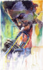 Tallenge Music Collection - Jazz Legends - Miles Davis Watercolor Painting - Canvas Prints