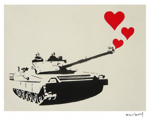 Tanque del amor - Banksy - Posters by Banksy