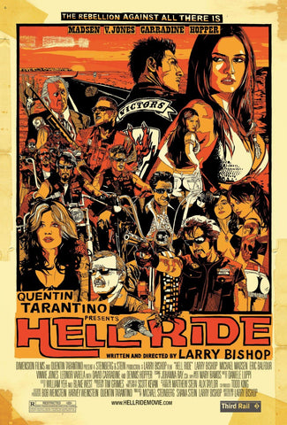 Tallenge Hollywood Collection - Movie Poster - Tarantino - Hell Ride by Joel Jerry
