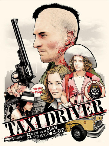 Taxi Driver - Robert DeNiro- Tallenge Hollywood Cult Classic Movie Poster by Tim
