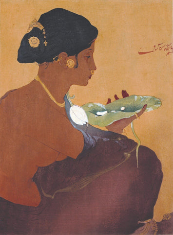 Tear Drop On The Lotus Leaf - Posters by Abanindra Nath Tagore