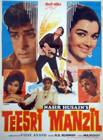 Teesri Manzil - Shammi Kapoor - Classic Bollywood Hindi Movie Vintage Poster - Posters by Tallenge Store